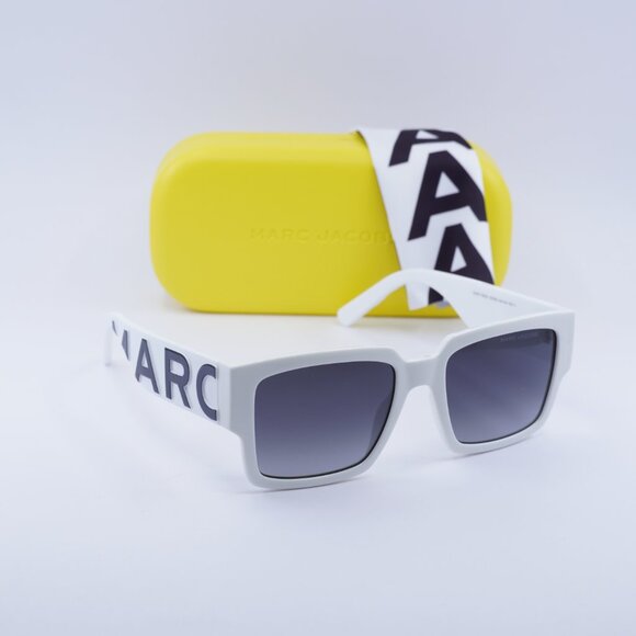 Marc Jacobs MARC 739/S 0CCP 90 Square Sunglasses - White\Dark Grey Gradient - Picture 5 of 10
